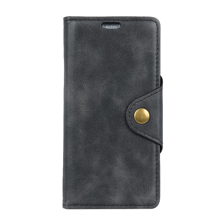 PU Leather Wallet Stand Mobile Case for Sony Xperia XA3 Ultra - Black-2