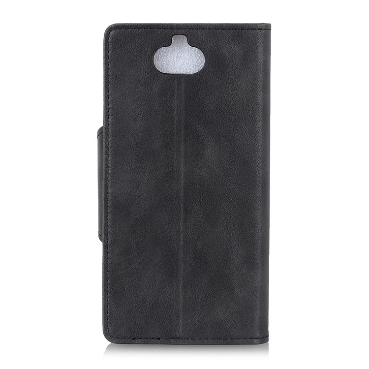 PU Leather Wallet Stand Mobile Case for Sony Xperia XA3 Ultra - Black-6