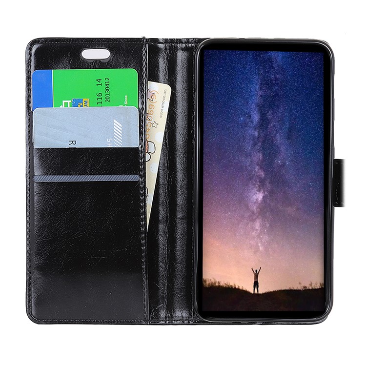 Crazy Horse Wallet Stand Leather Phone Casing for Sony Xperia XA3 - Black-3