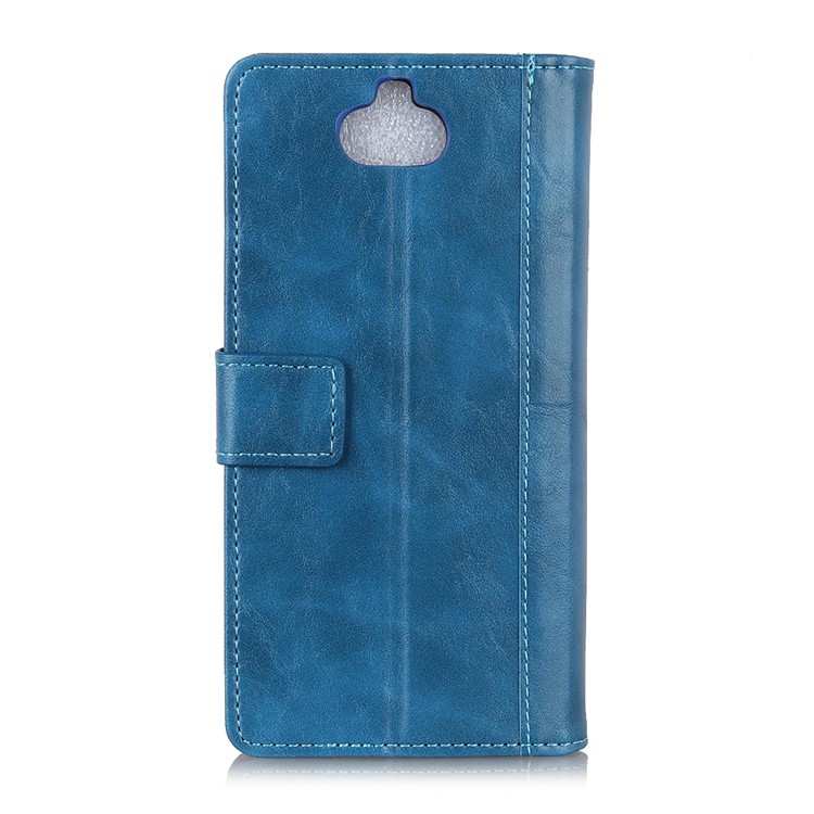 Rivet Decor PU Leather Mobile Phone Shell for Sony Xperia 10 - Blue-8