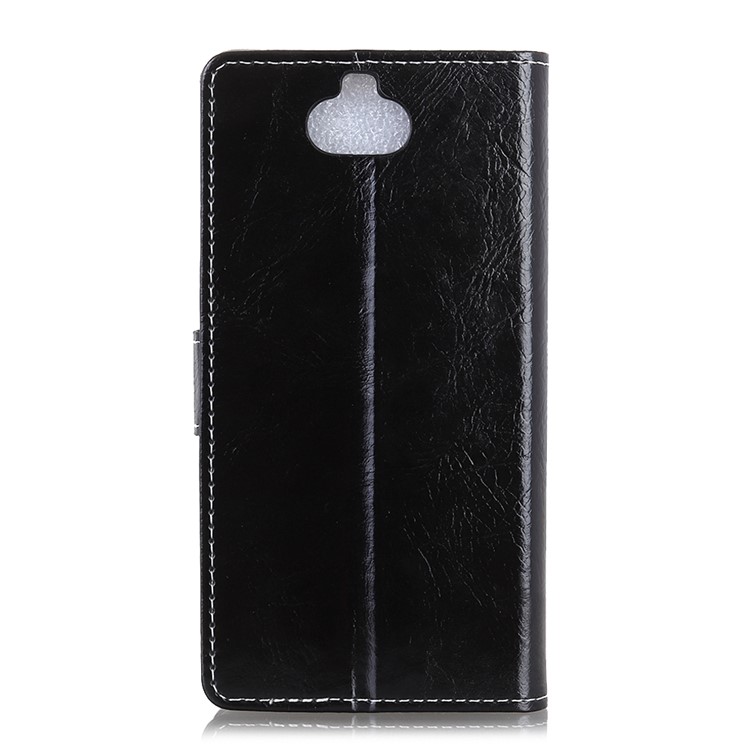 Crazy Horse Leather Wallet Case for Sony Xperia 10 Plus - Black-2