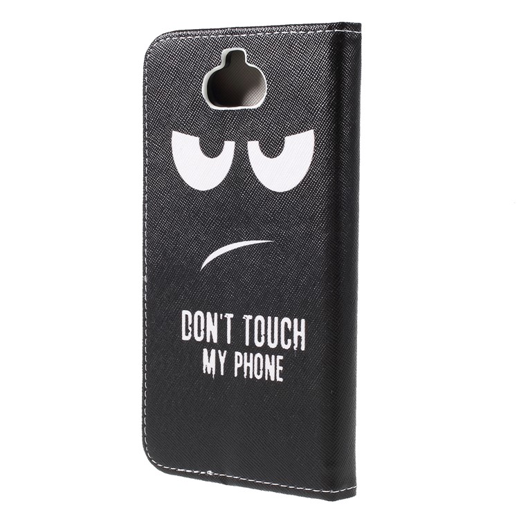 Cross Texture Patterned Wallet Leather Cover for Sony Xperia 10 - Do not Touch My Phone-2