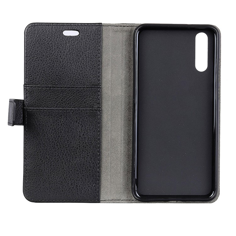 Litchi Texture Wallet Stand Leather Protection Case for Sony Xperia L3 - Black-4
