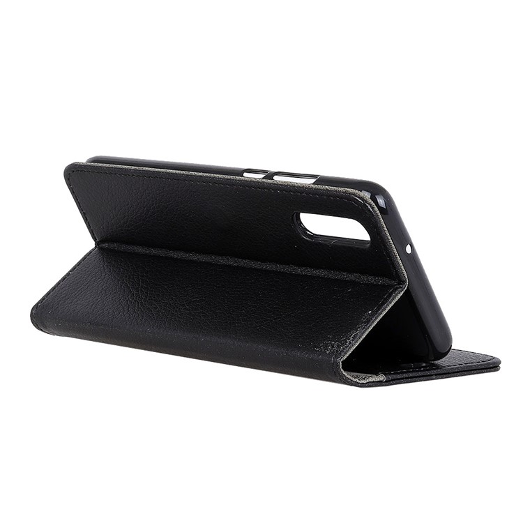 Litchi Texture Wallet Stand Leather Protection Case for Sony Xperia L3 - Black-5