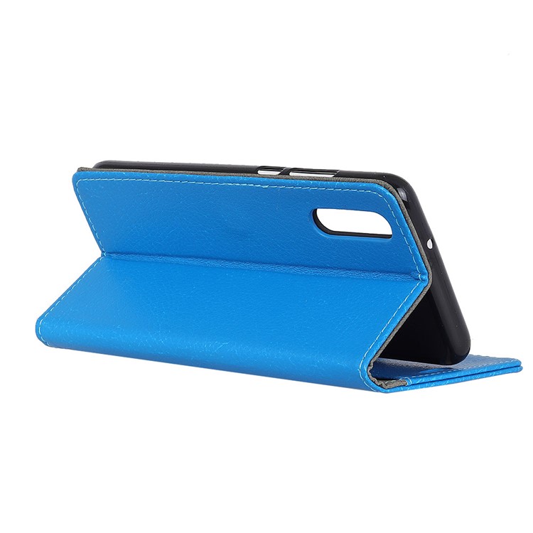 Litchi Texture Wallet Stand Leather Mobile Casing for Sony Xperia L3 - Blue-6