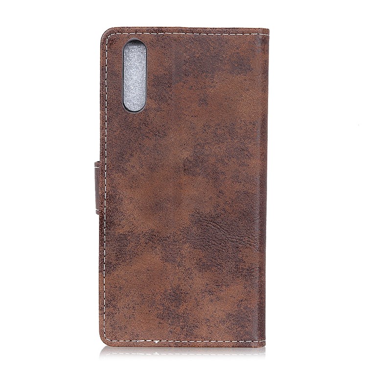 Vintage Style PU Leather Protective Shell for Sony Xperia L3 - Brown-3