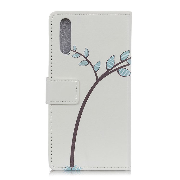 Pattern Printing Leather Protective Cover for Sony Xperia L3 - Two Owls on the Tree Branch-3