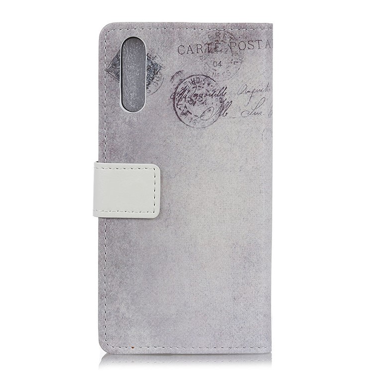 Pattern Printing Leather Wallet Protection Shell for Sony Xperia L3 - Cat Holding Heart-3