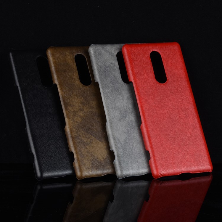 Litchi Texture PU Leather Coated Plastic Hard Case for Sony Xperia 1 - Red-7