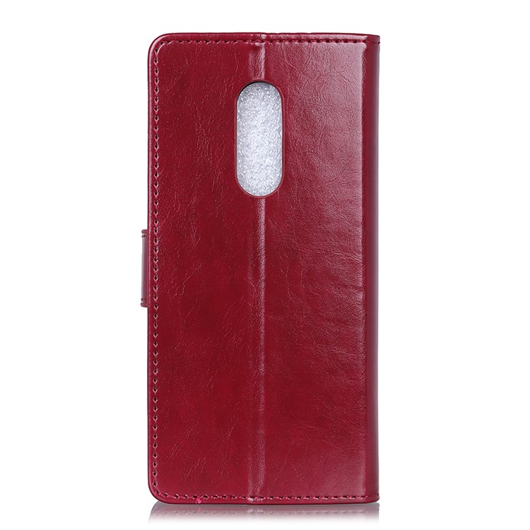 Crazy Horse Magnetic Stand Wallet Leather Mobile Phone Shell for Sony Xperia 1 - Red-5