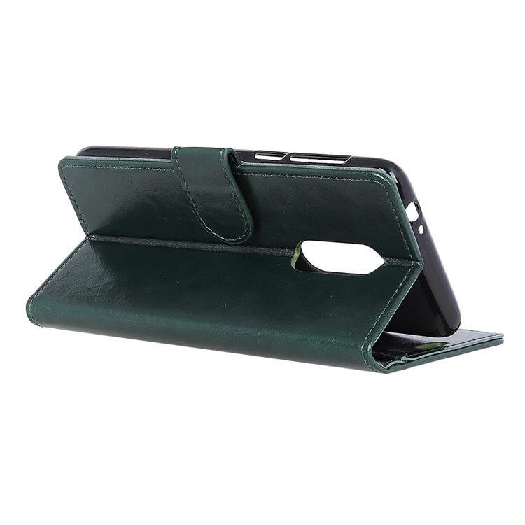 Crazy Horse Texture Magnetic Stand Wallet Leather Cell Phone Case for Sony Xperia 1 - Green-7