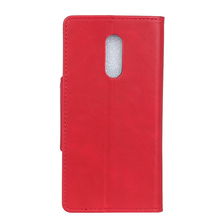 PU Leather Wallet Stand Mobile Phone Case for Sony Xperia 1 - Red-4
