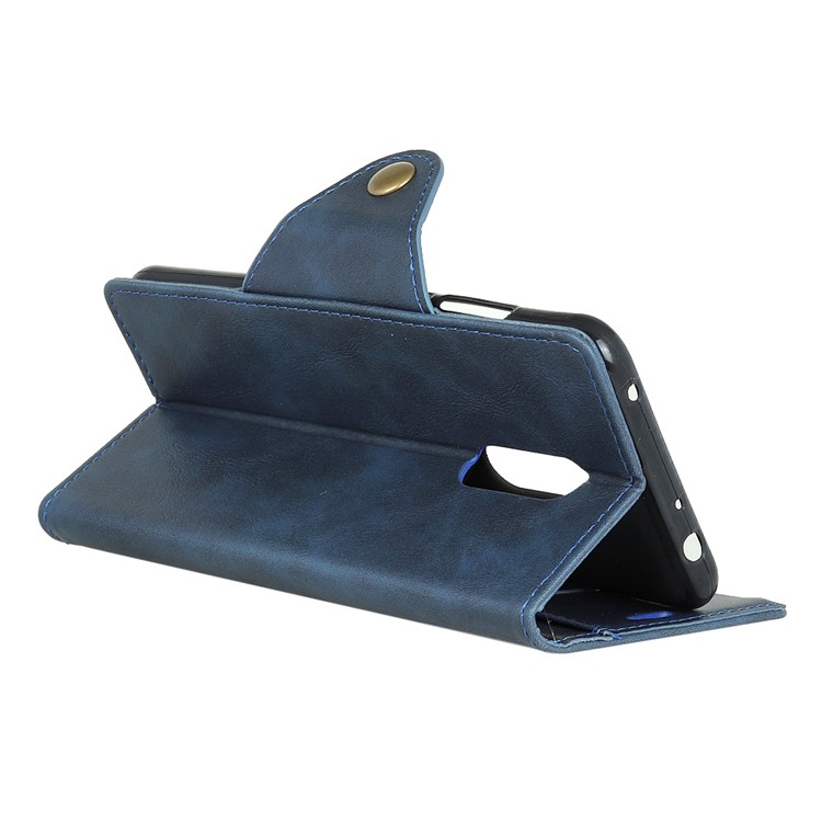 PU Leather Wallet Stand Mobile Phone Cover for Sony Xperia 1 - Blue-6