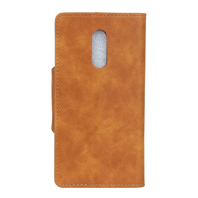PU Leather Wallet Stand Mobile Shell for Sony Xperia 1 - Brown-4