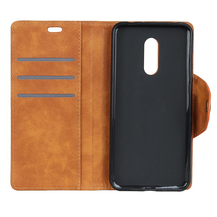 PU Leather Wallet Stand Mobile Shell for Sony Xperia 1 - Brown-5