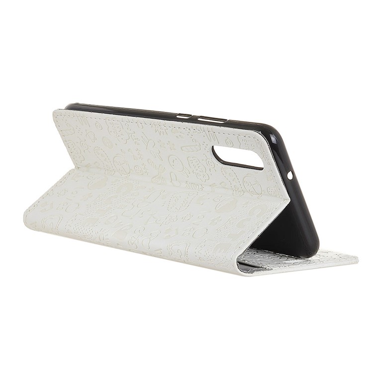 Cartoon Graffiti Wallet Leather Stand Phone Cover for Sony Xperia L3 - White-5