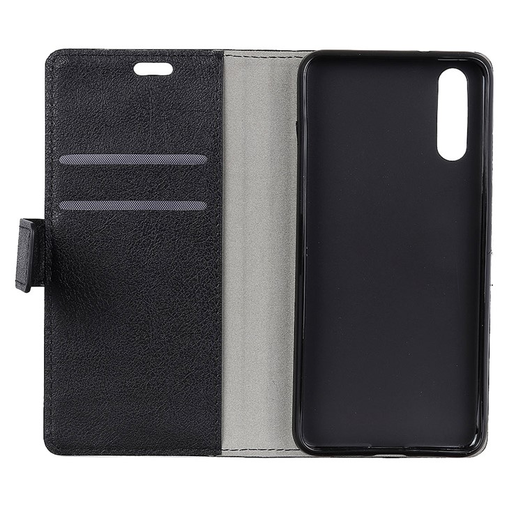 PU Leather Magnetic Stand Wallet Protective Case for Sony Xperia L3 - Black-3