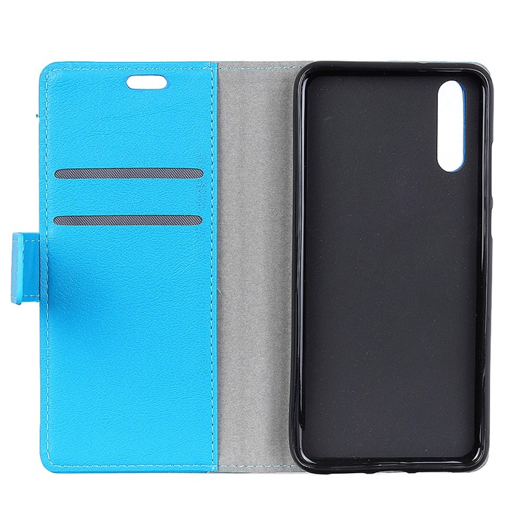 PU Leather Magnetic Stand Wallet Protective Cell Phone Case for Sony Xperia L3 - Blue-3