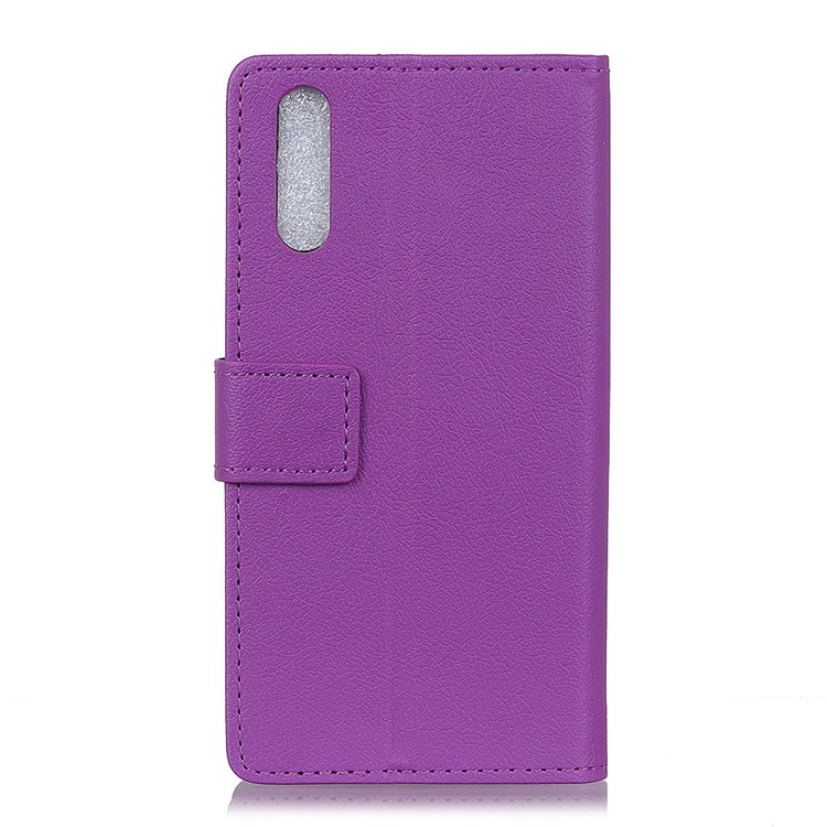 PU Leather Magnetic Stand Wallet Protective Cell Phone Cover for Sony Xperia L3 - Purple-2