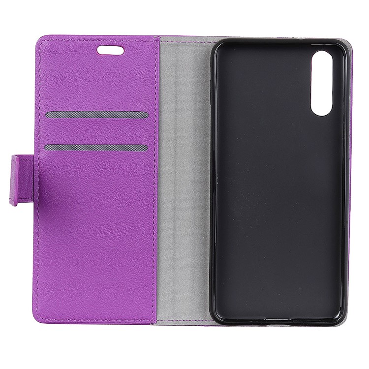 PU Leather Magnetic Stand Wallet Protective Cell Phone Cover for Sony Xperia L3 - Purple-3