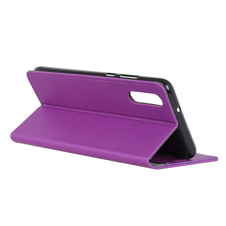 PU Leather Magnetic Stand Wallet Protective Cell Phone Cover for Sony Xperia L3 - Purple-5