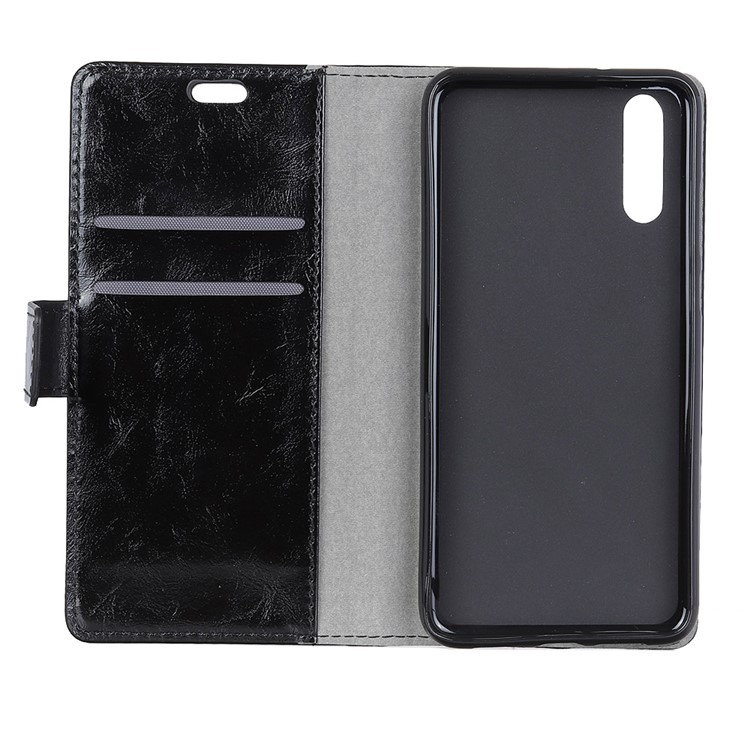 Crazy Horse Magnetic Stand Wallet PU Leather Protective Case for Sony Xperia L3 - Black-3