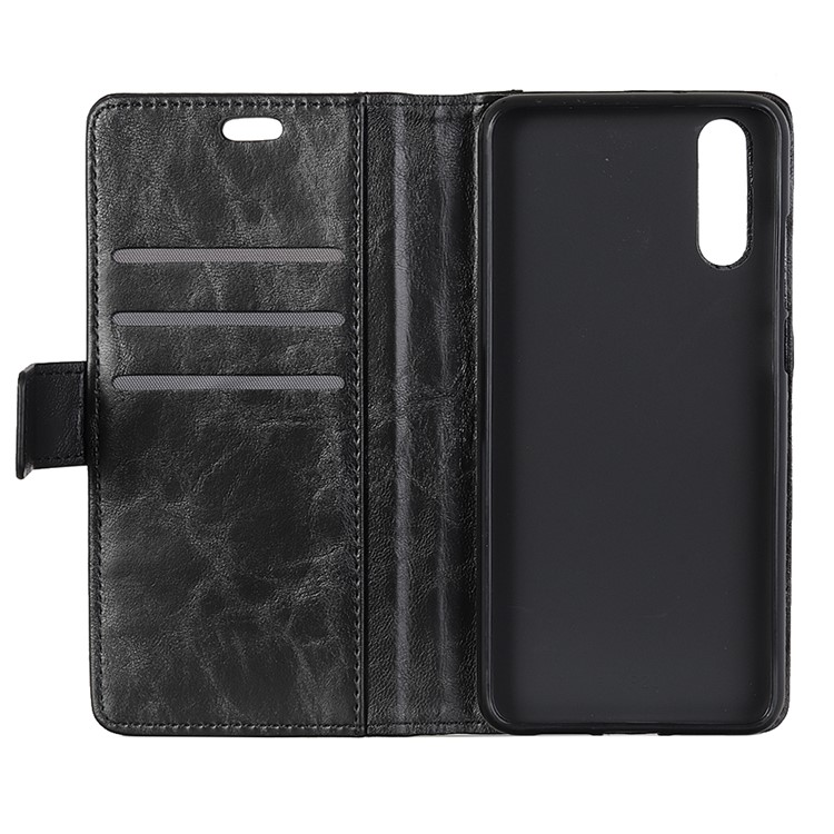 Rivet Decorated Leather Stand Wallet Magnetic Case for Sony Xperia L3 - Black-5
