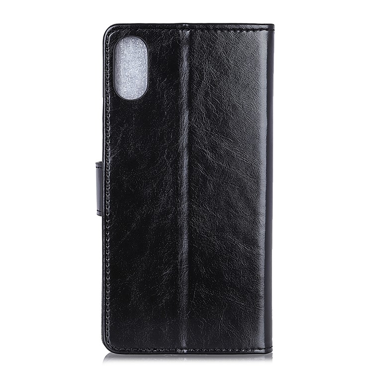 Custodia Per Cellulare In Pelle Pazzesca Con Supporto Magnetico Per Sony Xperia L3 - Nero-4