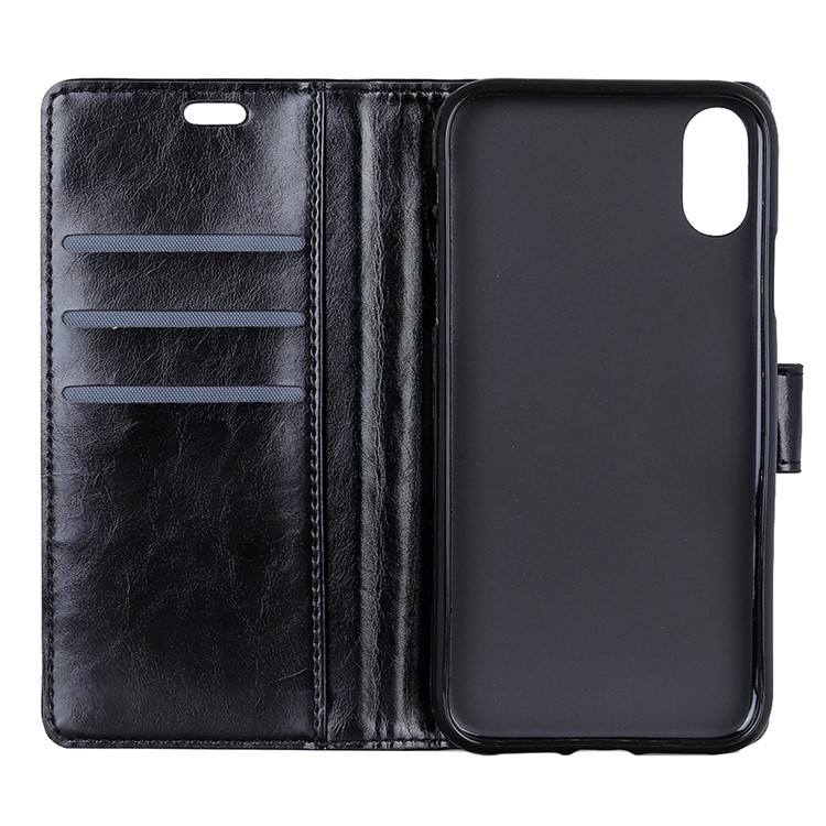 Custodia Per Cellulare In Pelle Pazzesca Con Supporto Magnetico Per Sony Xperia L3 - Nero-5