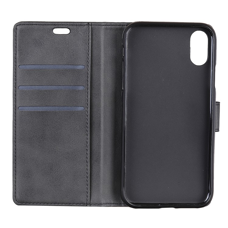 Matte PU Leather Wallet Stand Phone Case for Sony Xperia L3 - Black-7