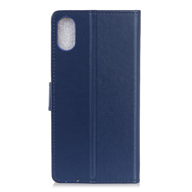 Leather Stand Case with Card Slots for Sony Xperia L3 - Blue-3