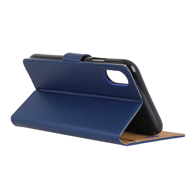 Leather Stand Case with Card Slots for Sony Xperia L3 - Blue-4
