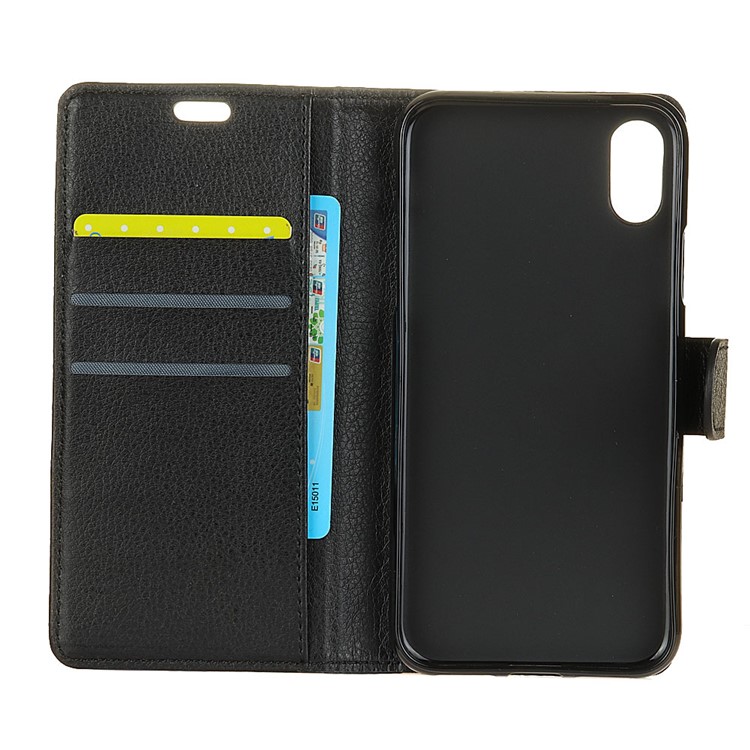 Litchi Skin Wallet Leder Standkoffer Für Sony Xperia L3 - Schwarz-4