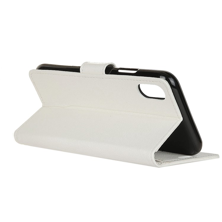 Litchi Skin Brieftasche Leder Standplatzabdeckung Für Sony Xperia L3 - Weiß-5