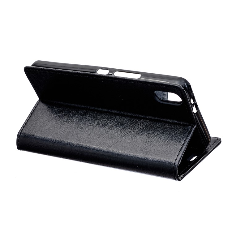 Crazy Horse Leather Wallet Case for Sony Xperia L3 - Black-4