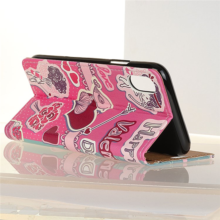 Muster Druck Wallet Stand Leder Hülle Für Sony Xperia L3 - Liebe Elemente Muster-4