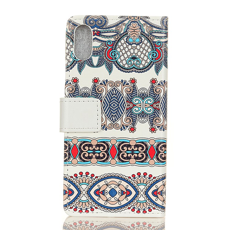 Pattern Printing Leather Protection Case for Sony Xperia L3 - Arabic Floral Pattern-2