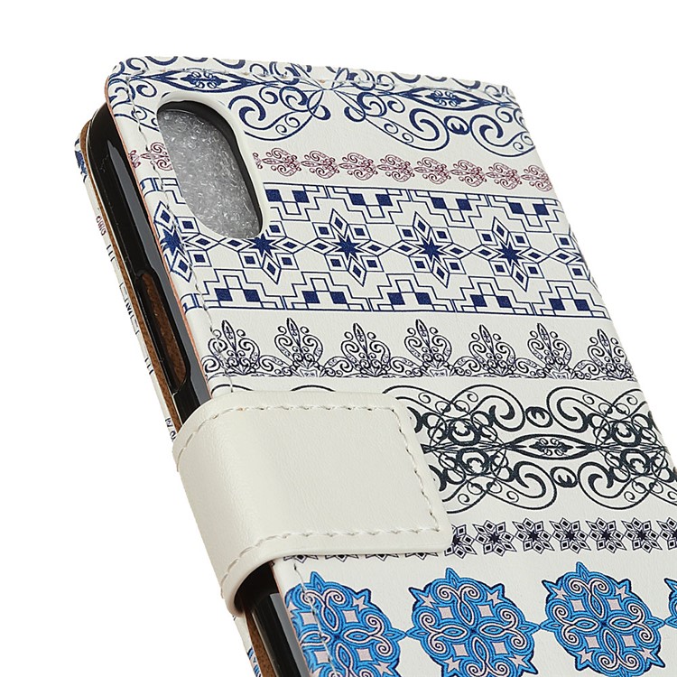 Pattern Printing Wallet Leather Protector Cover for Sony Xperia L3 - Tribal Flowers-3