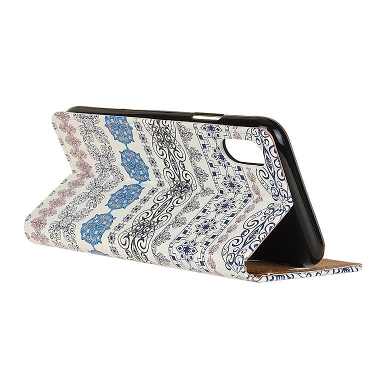 Pattern Printing Wallet Leather Protector Cover for Sony Xperia L3 - Tribal Flowers-4
