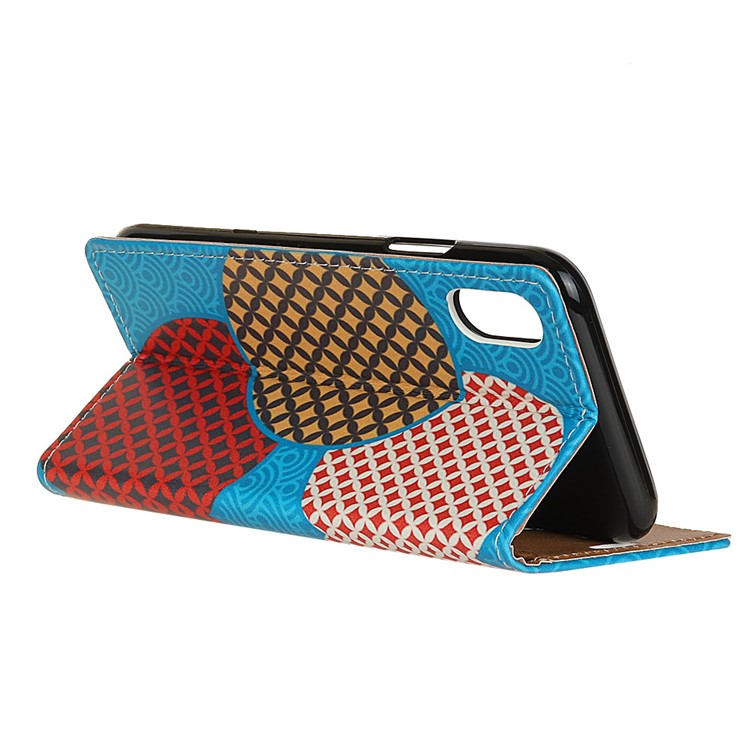 Pattern Printing Leather Cell Phone Cover for Sony Xperia L3 - Seamless Circles-4