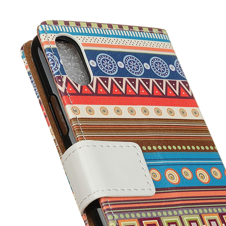 Шаблон Печати Кошелек Кожаный Чехол Для Телефона Оболочки Для Sony Xperia L3 - Геометрическая Фигура-3