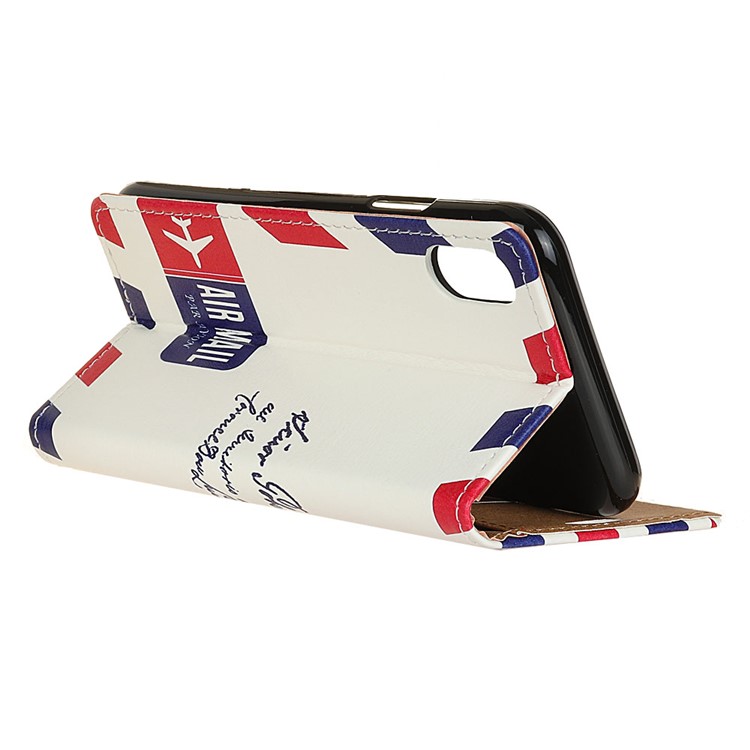 Patterned Wallet Stand Leather Mobile Casing for Sony Xperia L3 - Retro Postmark-4