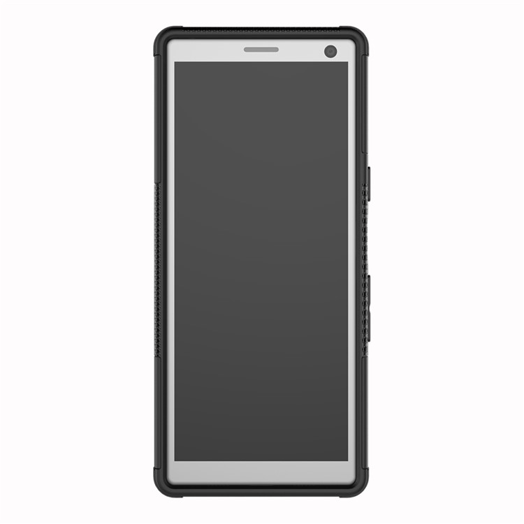 Anti-slip PC + TPU Hybrid Case with Kickstand for Sony Xperia 10 - Black-5