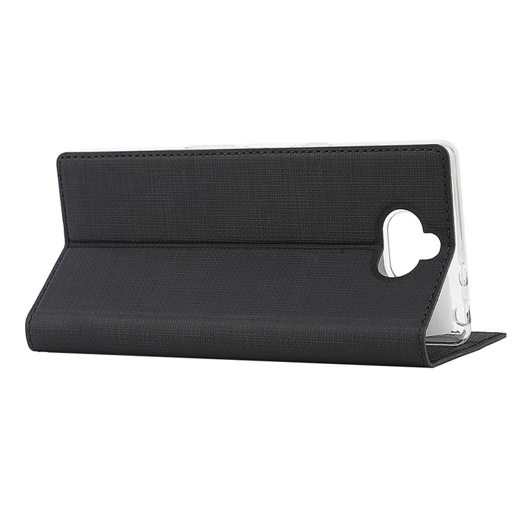 VILI DMX Auto-absorbed PU Leather Flip Shell for Sony Xperia 10 - Black-4