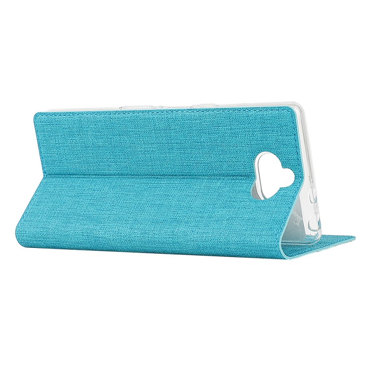 VILI DMX Auto-absorbed PU Leather Mobile Phone Cover Shell with Card Holder for Sony Xperia 10 - Blue-4