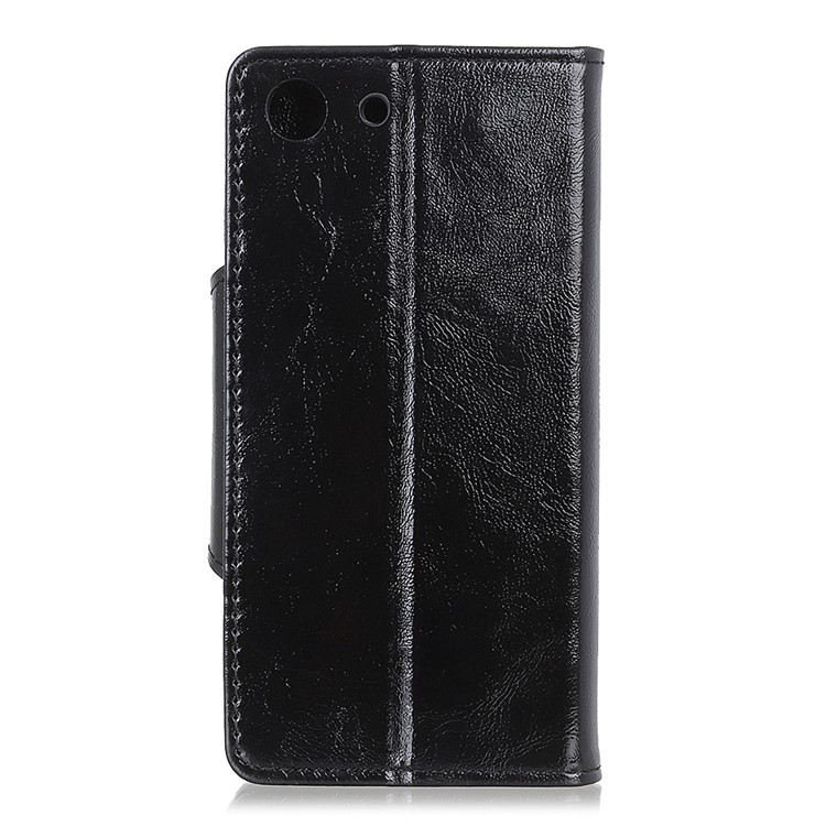 Textured PU Leather Wallet Protective Casing for Sony Xperia XZ4 Compact - Black-3