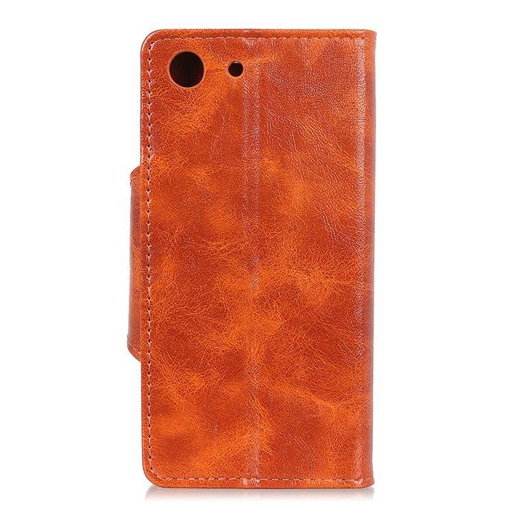 Textured PU Leather Wallet Cellphone Case for Sony Xperia XZ4 Compact - Orange-3