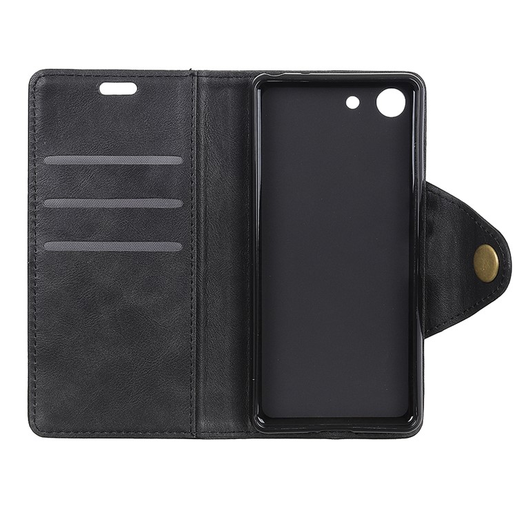 PU Leather Wallet Stand Mobile Case for Sony Xperia XZ4 Compact - Black-7