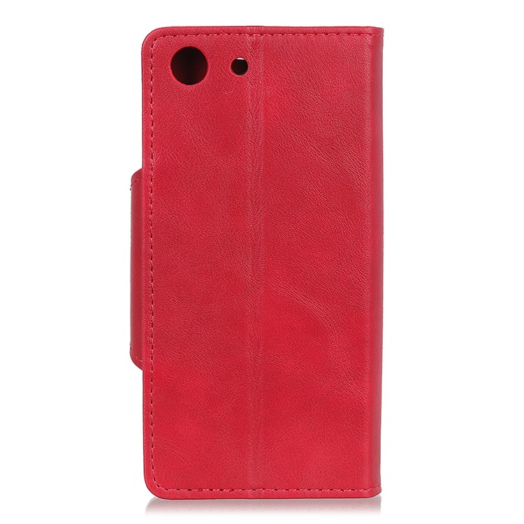 PU Leather Wallet Stand Mobile Cover for Sony Xperia XZ4 Compact - Red-6
