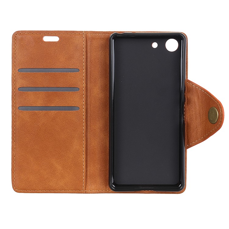 PU Leather Stand Wallet Cellphone Cover for Sony Xperia XZ4 Compact - Brown-7